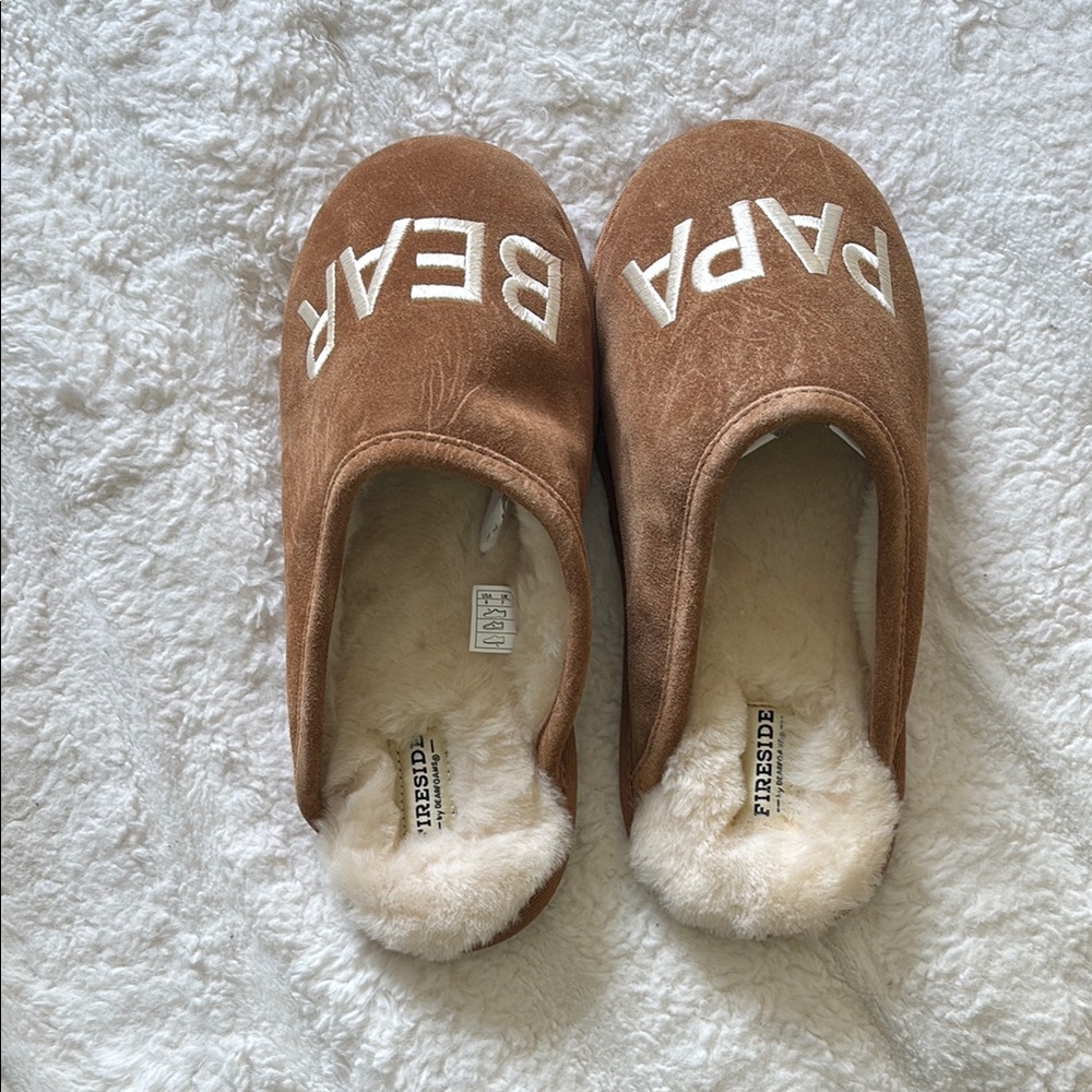 Brown Papa Bear Slippers